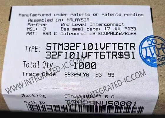 Vi điều khiển STM32F101VFT6TR MCU với Lõi ARM Cortex-M3 36MHz và Bộ nhớ Flash 768KB