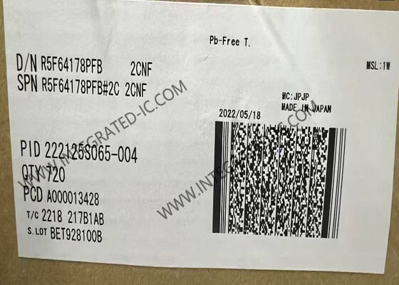 R5F64178PFB Microcontroller MCU High-End R32C/100 32-Bit 50MHz Microcontroller IC