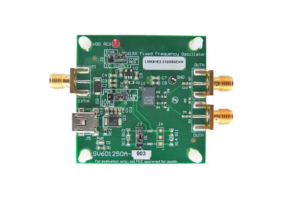 LMK61E2-312M50EVM Giải pháp nhúng 5.5V Ultra-Low Jitter Crystal Oscillator Evaluation Board