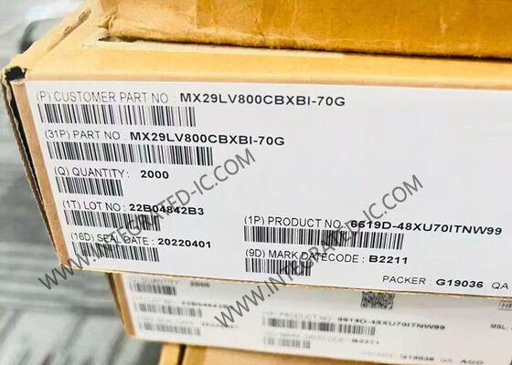 MX29LV800CBXBI-70G Memory IC Chip 8Mbit NOR Parallel Flash Memory IC TFBGA-48
