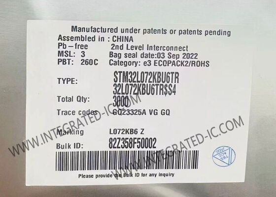 STM32L072KBU6TR Máy vi điều khiển MCU đơn lõi 32MHz Máy vi điều khiển cánh tay Cortex-M0+