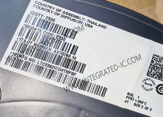 LTC5582IDD Máy dò công suất RMS của chip mạch tích hợp với tần số 40 MHz đến 10 GHz và dải động 57dB Độ chính xác ± 0,5dB