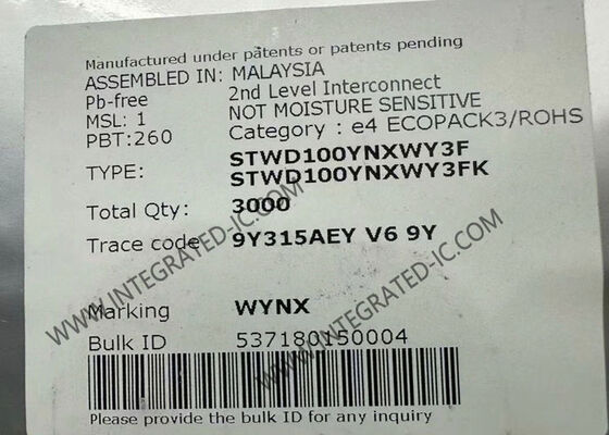 STWD100YNXWY3F Chip mạch đồng hồ đồng hồ giám sát chuyên dụng cho ô tô với tiêu thụ điện năng thấp 13 μA và phạm vi nhiệt độ rộng -40 đến +125 °C