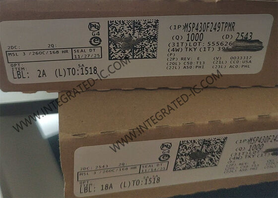 MSP430F249TPMR 16-bit Microcontroller MCU với tốc độ 16MHz, năng lượng cực thấp và bộ nhớ flash 60KB