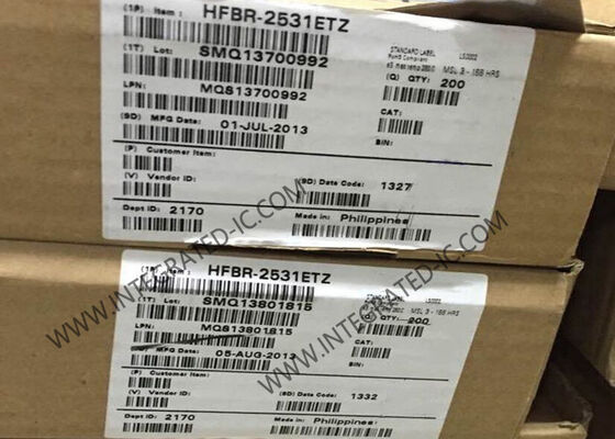HFBR-2531ETZ Máy thu quang sợi 5MBd Tốc độ truyền dữ liệu 660nm Độ dài sóng Sợi quang nhựa Liên kết đa năng