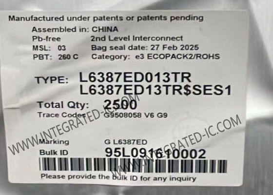 L6387ED013TR Chip mạch tích hợp 600V Điện áp cao và điều khiển phía thấp với 400mA, 650mA hiện tại