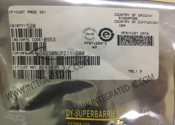 IC Chuyển đổi Tương tự sang Số (ADC) Lấy mẫu Nguyên khối 1.8V 200MSPS 11-Bit AD9230BCPZ11-200
