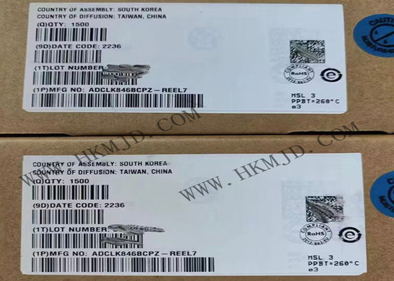 Chip mạch tích hợp ADCLK846BCPZ 1.8 V Bộ đệm quạt ra đồng hồ công suất thấp 24-WFQFN