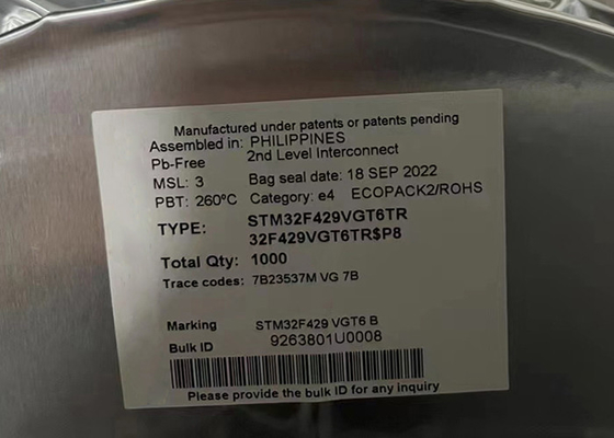 STM32F429VGT6TR Chip mạch tích hợp IC lõi đơn 32 bit 100LQFP