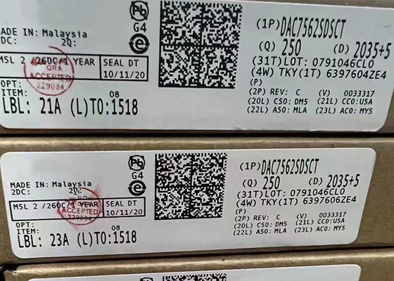 Chip mạch tích hợp DAC7562SDSCT công suất thấp Bộ chuyển đổi kỹ thuật số sang tương tự 10WSON