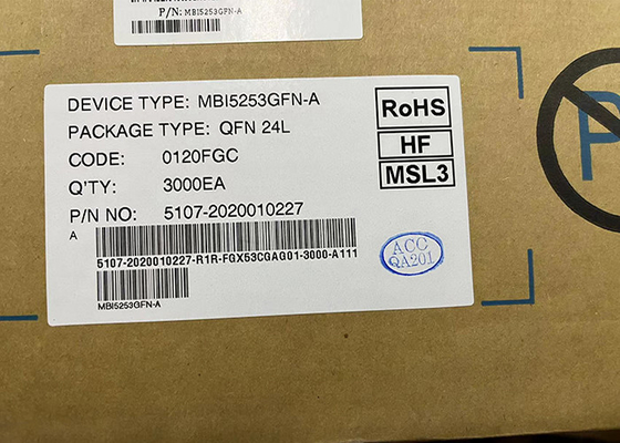 Trình điều khiển LED dòng điện không đổi 16 kênh MBI5253GFN-A PWM Chip mạch tích hợp 24QFN