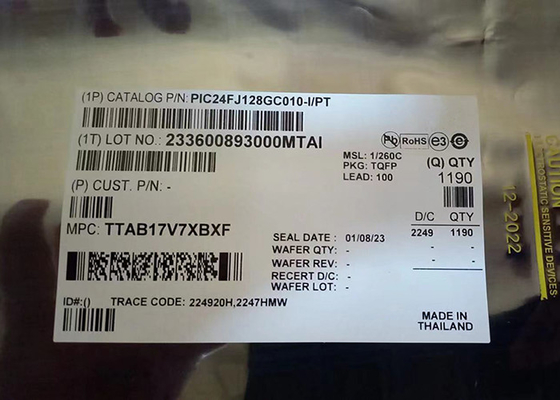 Chip Mạch Tích Hợp Chip Vi Điều Khiển PIC24FJ128GC010-I/PT 32MHz TQFP100