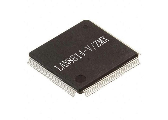 Các mạch tích hợp điện tử 128-TQFP LAN8814-V/ZMX 4-Port Ethernet Transceiver IC