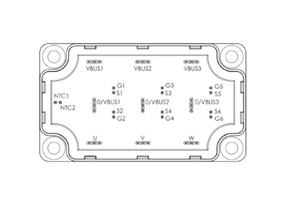 Mô-đun IGBT dành cho ô tô Mô-đun bán dẫn rời MSCSM120TAM16CTPAG 728W