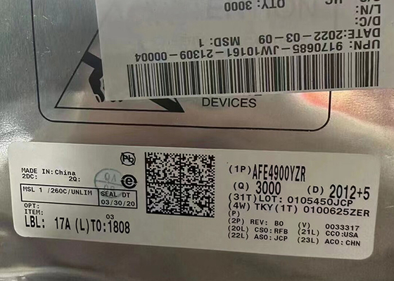 Mặt trước tương tự Chip mạch tích hợp AFE 1kHz tích hợp AFE4900YZR 30-XFBGA