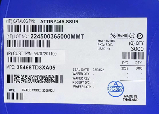 ATTINY44A-SSUR Bộ vi điều khiển Flash 8-Bit 20MHz 4KB IC 14-SOIC Surface Mount