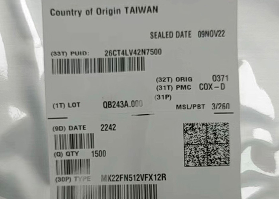 Máy vi điều khiển 120MHz MCU MK22FN512VFX12R 32Bit Single Core 88-QFN