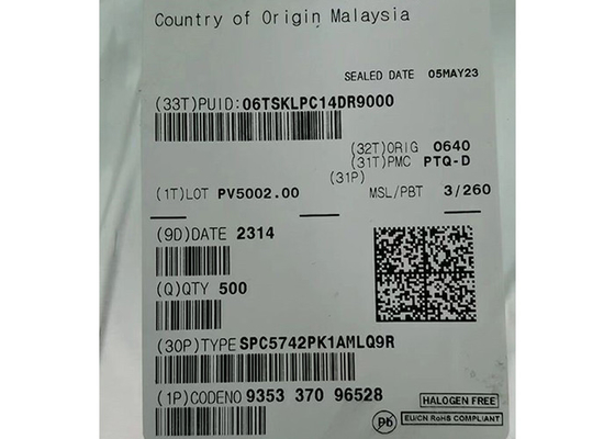 SPC5742PK1AMLQ9R Máy vi điều khiển nhúng hai lõi 32 bit 200MHz IC 144-LQFP