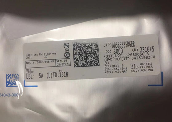 8-Channel ADS8638SRGER 12-Bit SAR Analog To Digital Converter Chips IC 24-VQFN