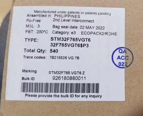Microcontroller MCU STM32H573IIT6 MCU 640KB 32-Bit ARM Cortex-M33 Với TrustZone