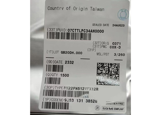 Máy vi điều khiển 120MHz MCU MK22FN512VFX12R 32Bit Single Core 88-QFN