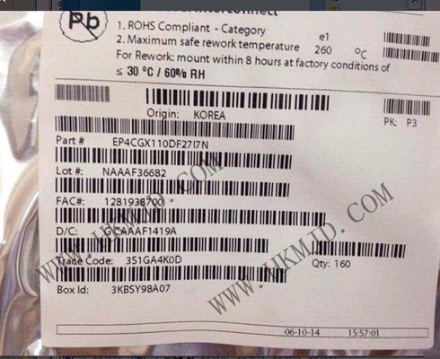 Mảng cổng có thể lập trình trường EP4CGX110DF27I7N 393 I/O 200 MHz Cyclone IV GX Embedded FPGA Programmable Logic IC