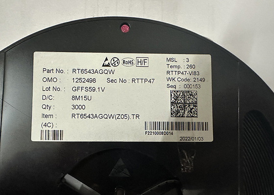 Chip mạch tích hợp RT6543AGQW Bộ điều khiển PWM Buck đồng bộ hiệu quả cao