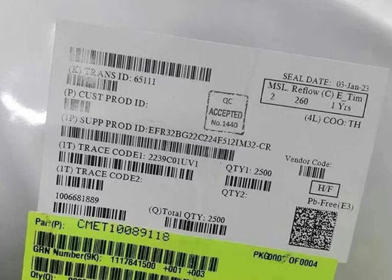 Mô-đun truyền thông không dây EFR32BG22C224F512IM32-CR Hiệu suất cao 2,4GHz Wireless Gecko SoC