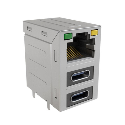 RJE36188344CH Connector RJE36 Series Combo-Stacked Modular Jack Connector 8POS