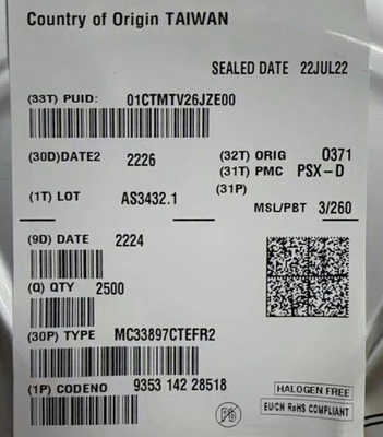 MC33897CTEFR2 Chip mạch tích hợp 500mV Single-Wire Can Transceiver SOIC-14