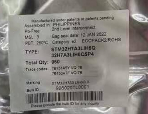 Vi Điều Khiển MCU STM32H7A3LIH6Q 225TFBGA Vi Điều Khiển Chip 280MHz IC Chip