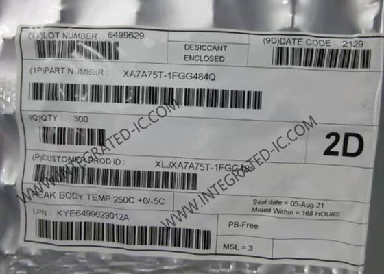 Artix-7 XA Logic IC XA7A75T-1FGG484Q 75520 LE FPGA - Mảng cổng lập trình trường