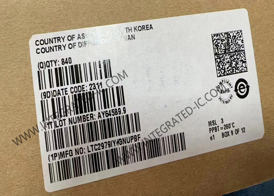 Chip mạch tích hợp LTC2979IY 9V đến 72V Bộ điều khiển cầu Diode lý tưởng DFN8