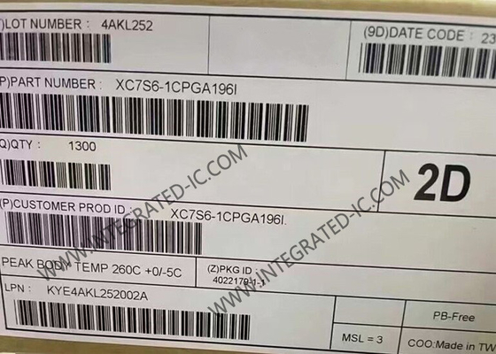 XC7S6-1CPGA196I 100 I / O Spartan-7 Embedded Field Programmable Gate Array IC 196-TFBGA