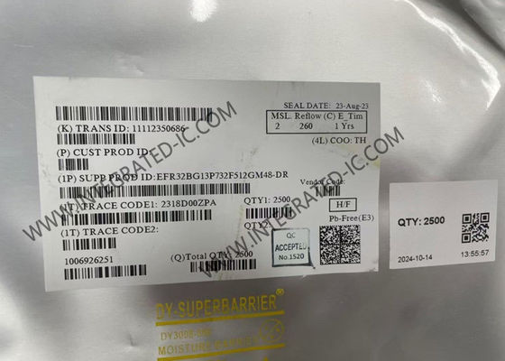 EFR32BG13P732F512GM48-DR BT IC 2.4GHz Bluetooth SoC với sức mạnh đầu ra 19 dBm và ARM Cortex M4 Core