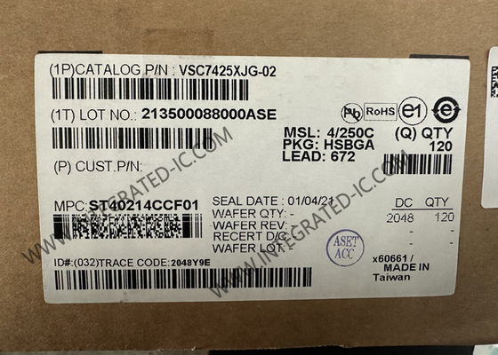 Ethernet IC VSC7425XJG-02 10 Port Managed Layer 2-Ethernet Switch IC với 12 Transceiver BGA-672