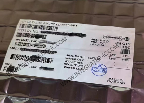 PIC18F8680-I/PT Microcontroller MCU 40MHz 8-Bit PIC và AVR Microcontrollers TQFP-80