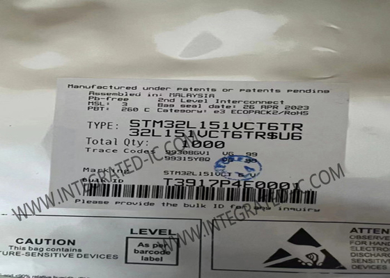 STM32L151VCT6 Máy vi điều khiển MCU 32MHz 32 bit Máy vi điều khiển đơn lõi IC LQFP-100