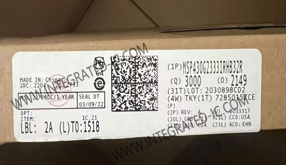 MSP430G2333IRHB32R Microcontroller MCU 16-Bit Microcontroller IC 16MHz MCU tín hiệu hỗn hợp