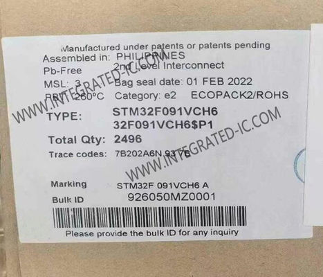 STM32F091VCH6 Microcontroller MCU 32 bit ARM Cortex-M0 MCU đường truy cập