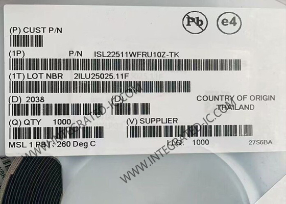 ISL22511WFRU10Z Chip mạch tích hợp Tiếng ồn thấp Điện năng thấp Điện áp đơn được điều khiển bằng nút nhấn