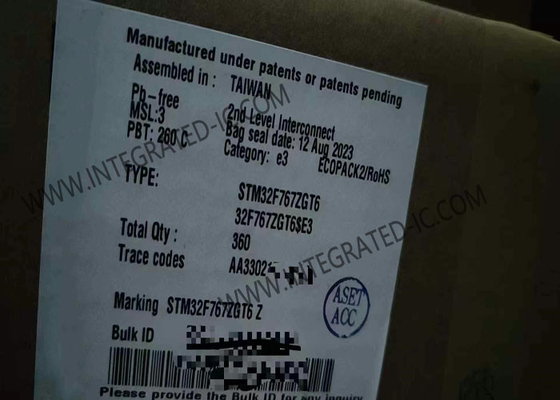 Chip mạch tích hợp 1 MB STM32F767ZGT6 IC vi điều khiển lõi đơn 32BIT