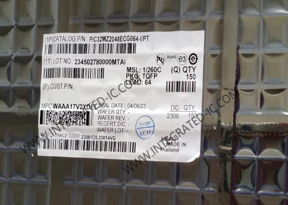 Microcontroller MCU PIC32MZ2048ECG064-I/PT 32-bit Microcontroller IC với giao diện đồ họa