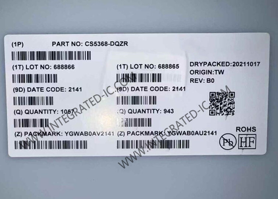 CS5368-DQZR Chip mạch tích hợp 114dB 192kHz 8-Channel A/D Converter LQFP-48