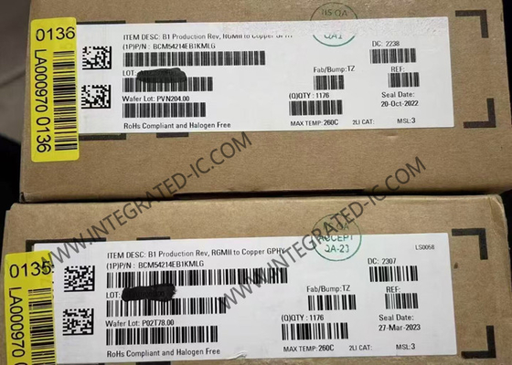 BCM54214EB1KMLG Ethernet IC Cổng duy nhất RGMII Gigabit Ethernet Transceiver QFN68