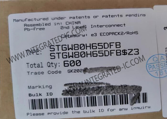 STGW80H65DFB mạch tích hợp Chip Trench Gate Field-Stop 650V 80A High Speed HB Series IGBT Transistors
