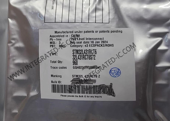 STM32L431RCT6 Microcontroller MCU 80MHz 32Bit Microcontroller đơn lõi IC LQFP64