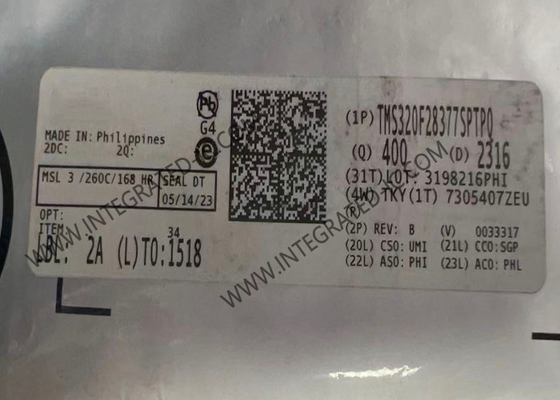 Máy vi điều khiển MCU TMS320F28377SPTPQ An toàn chức năng ô tô 32 bit đơn lõi 200MHz Máy vi điều khiển 1MB