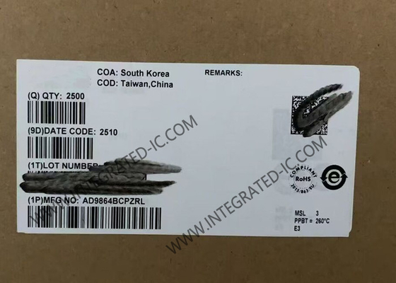 Mô-đun truyền thông không dây AD9864BCPZRL 3.3V Máy thu RF năng lượng thấp IC LFCSP-48