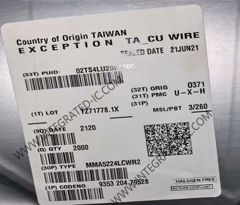 IC cảm biến MMA5224LCWR2 Trục X Gia tốc PSI5 QFN16 Cảm biến quán tính PSI5